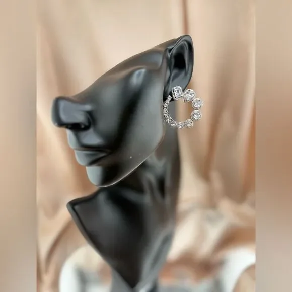 Cezanne Crystal Hoop Earrings – Stunning & Unique - Picture 8 of 9